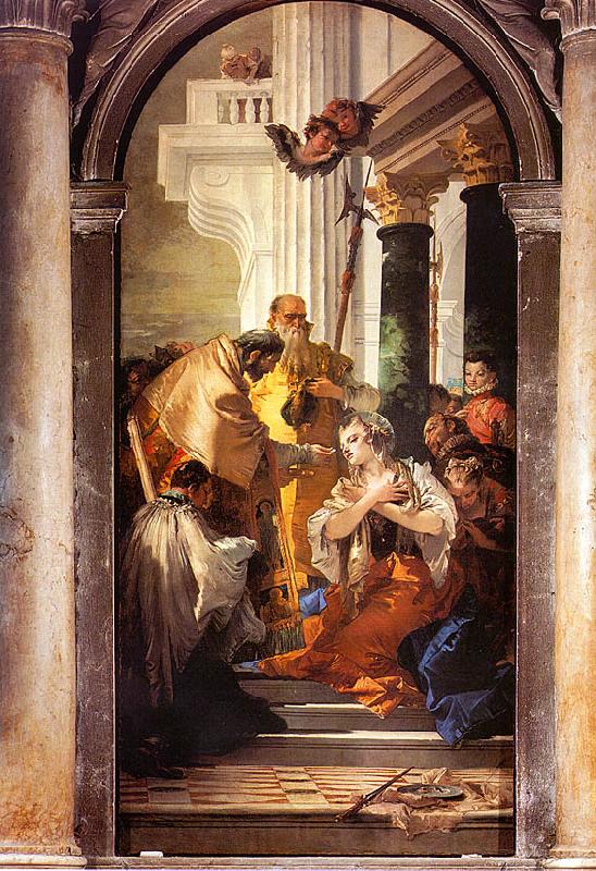 Giovanni Battista Tiepolo The Last Communion of St.Lucy Norge oil painting art